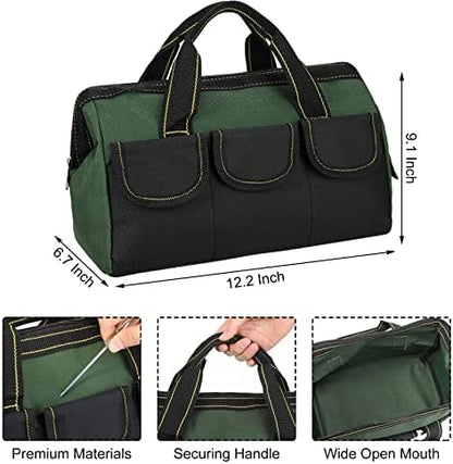 Sanwuta 3 Pack 13 Inch Tool Bags, Classic, Blue, Yellow, Army Green - Image 3