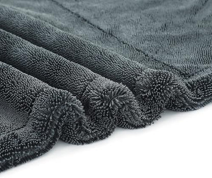 Boss XL Car Drying Towel, 24x36, 1400 GSM Twisted Loop Microfiber Drying Towel, Ultra Absorbent Premium Auto Drying Cloth for Cars, Trucks, SUVs, RVs, Motorcycles, Scratch-Free - Gray - Image 4