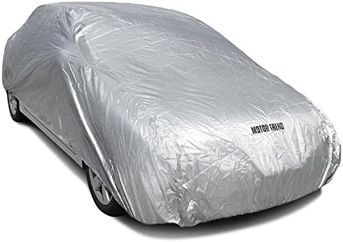 Motor Trend All Season WeatherWear 1-Poly Layer Snow proof, Water Resistant Car Cover Size XL1 - Fits up to 210" - CC-544+LOCK , Silver - Image 3