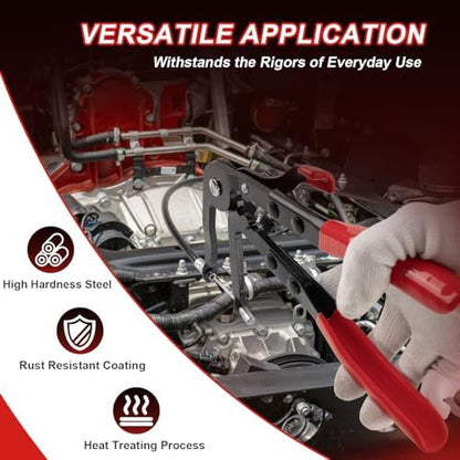 18PCS Hose Clamp Pliers, Hose Clamp Removal Tool Kit with Long Reach & Flexible Wire Tools for Fuel, Oil, Coolant, Radiator Hoses and Electrical Disconnect - Image 5