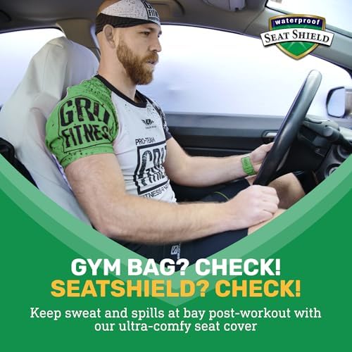 UltraSport Waterproof Towel Car Seat Cover, Universal Fit, Sweatproof & Odor-Resistant Front Seat Protector, Quick-Dry, Machine Washable for Gym, Pets, Travel, Outdoor Adventures, Gray, 2-Pack - Image 3