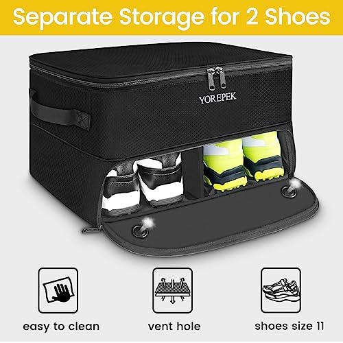 YOREPEK Golf Gifts for Men, 2 Layer Golf Trunk Organizer for 2 Pair Shoes - Image 4