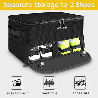 YOREPEK Golf Gifts for Men, 2 Layer Golf Trunk Organizer for 2 Pair Shoes - Image 4