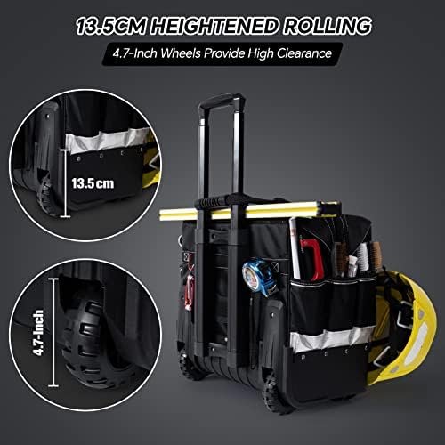 MARUTAI 18in Rolling Tool Bag with Wheels, 29 Pocket Organizer for Jobsites - Image 3