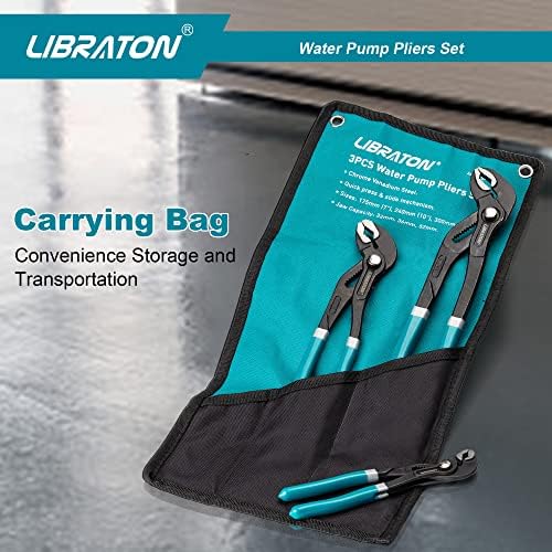 LIBRATON Water Pump Pliers, Groove Joint Pliers Set, Plumbing Pliers - Image 6
