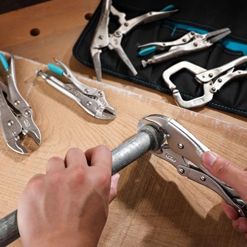 DURATECH 6PCS Locking Pliers, Long Nose Jaw and C-Clamp Vice Grip Pliers - Image 2