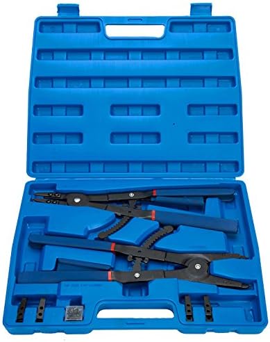 8MILELAKE 16 Inches Heavy Duty Snap-Ring Pliers External and Internal Pliers, Straight, 45°, 90° Tips by 8MILELAKE