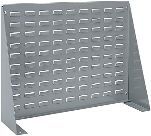 Akro-Mils 98600 Heavy Duty Steel Louvered Panel Standing Work Bench Storage Rack Garage Organizer for Mounting AkroBin Storage Bins, 28-Inch W x 8-Inch D x 20-Inch H, Gray by Akro-Mils