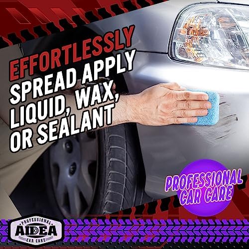 AIDEA Microfiber Applicator Pad-72PK, Car Wash Sponge, Blue - Image 4