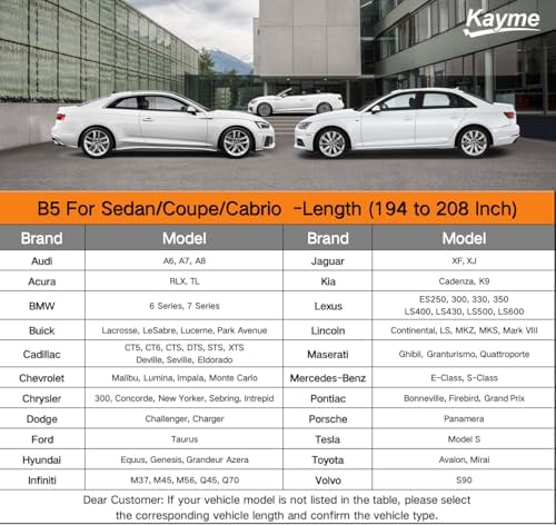 Kayme Hail Protector Car Cover Fit Sedan/Coupe-Length (194 to 208 Inch) - Image 4