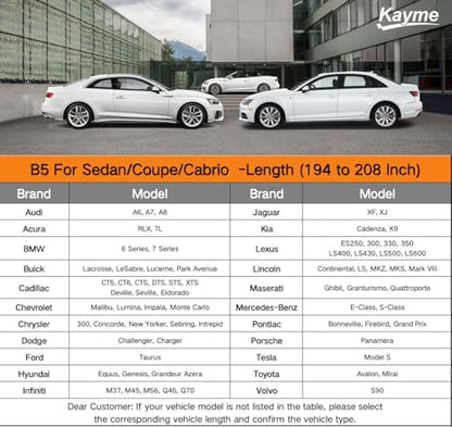 Kayme Hail Protector Car Cover Fit Sedan/Coupe-Length (194 to 208 Inch) - Image 4