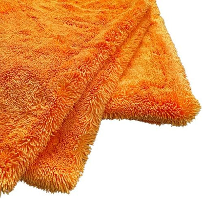 THOR GOAT 1800 Drying Towel (Orange) – Premium Korean Microfiber Car Drying Towel – Ultra Plush Twist Loop Design – Super Absorbent, Lint-Free, 28x28, 1800 GSM – Professional Auto Detailing Towel - Image 3