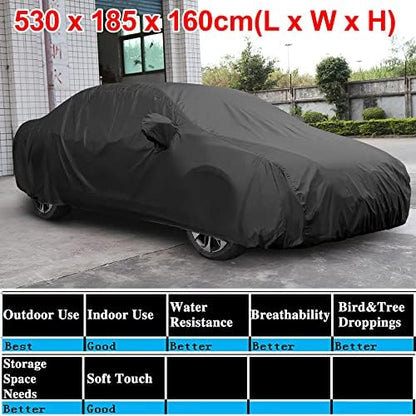 uxcell 3XXL Heavy-Duty Waterproof Car Cover with Mirror Pockets - Extra Large UV/Snow/Rain Resistant Cover for Van, RV, Oversized Vehicles - Image 3