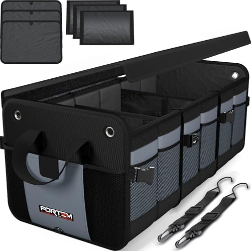 FORTEM Trunk Organizer - Collapsible Car Organizer & Storage Bag for SUVs by FORTEM