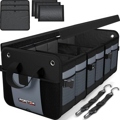 FORTEM Trunk Organizer - Collapsible Car Organizer & Storage Bag for SUVs by FORTEM