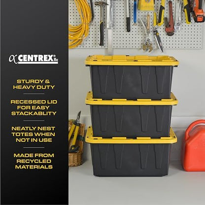 CX Heavy Duty 17-Gallon Stackable Plastic Storage Bins with Lids, 2 Pack - Image 2