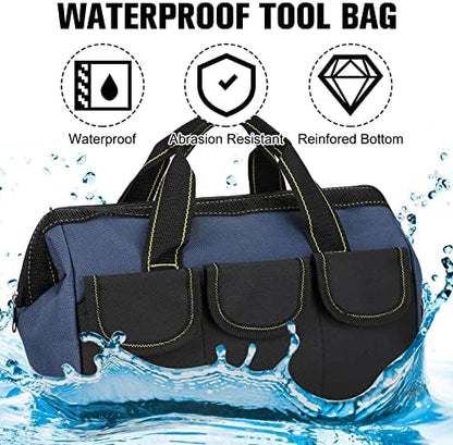 Silkfly 6 Pcs Tool Bag Zipper Waterproof Bottom,13 Inch,Blue Red Yellow - Image 6