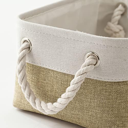 Small Storage Baskets for shelves,Fabric Storage Baskets for closet,rectangular Collapsible baskets for organizing clothes,books,gifts - Image 6
