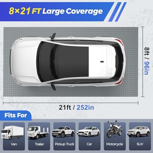 8x21 FT Garage Floor Mat, 2.8mm Thickened Garage Flooring - Image 2