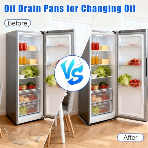 2 Pack Car Oil Drip Pan, 23.6 x 19.68 x 1.2 in Oil Change Drain Pan, Plastic Oil Drip Tray for Under Car, Oil Catch Pan Tray for Garage, Fridges, Washing Machines, Cat Litter Box Bottom - Image 5