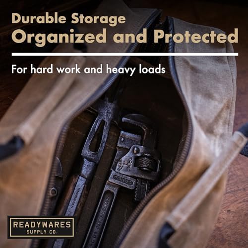 Readywares 20" Utility Bag | Waxed Canvas Large Heavy Duty Tool Bag - Image 3