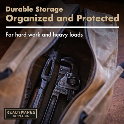 Readywares 20" Utility Bag | Waxed Canvas Large Heavy Duty Tool Bag - Image 3