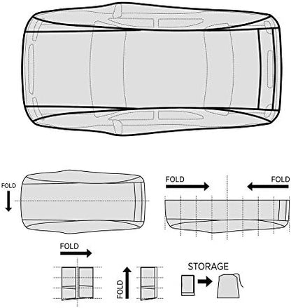 Motor Trend All Season WeatherWear 1-Poly Layer Snow proof, Water Resistant Car Cover Size XL1 - Fits up to 210" - CC-544+LOCK , Silver - Image 4