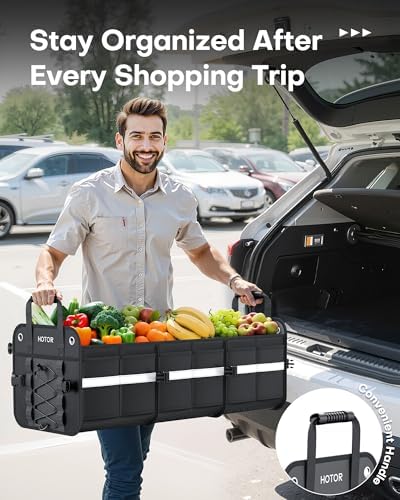 HOTOR Trunk Organizer for SUV – Car Storage Box Collapsible Car Organizer - Image 3
