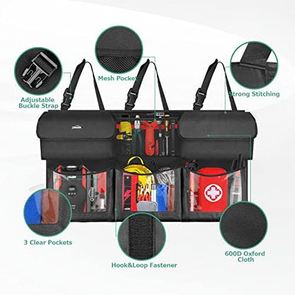 Oasser Trunk Organizer for Car, 6 Storage Compartments 40x19inch - Image 3