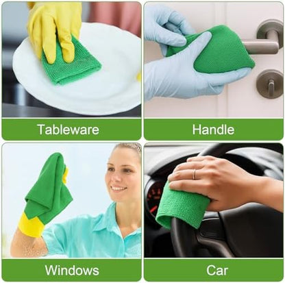 Nuenen Car Microfiber Clean Cloths, Green, 16 x 16 Inch, 60 Pcs - Image 6