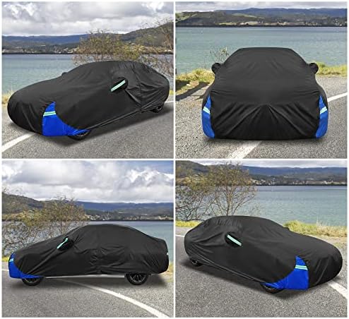 X AUTOHAUX 3XL Car Cover Waterproof Snowproof All Weather for Car Outdoor Full Car Cover Rain Sun Protection Universal Fit for Sedan 186"-193" - Image 5