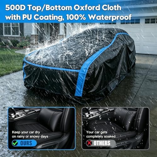 2-in-1 Pickup Truck Cover - Quick Half Cover or Full Bottom-Seal Enclosure, Waterproof Multi-Layer Heavy-Duty Protection, Fits 243-250 in Trucks: F-150 6.5 ft Bed, Tundra Long Bed, Ram 1500 - Image 4