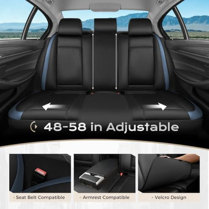 Coverado Car Seat Covers Full Set, Seat Covers for Cars, Front Seat Covers and Back Seat Cover Waterproof Leather Automotive Seat Cover, Universal Car Interior Protectors Cushion for Most Cars - Image 6