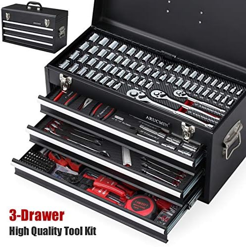 ARUCMIN 438-Piece Mechanics Tool Set with 3-Drawer Heavy Duty Metal Box Repair Tool Kit - Image 6