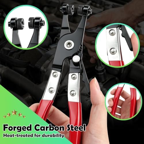 17 PCS Hose Clamp Pliers Set with Flexible Long Reach Cable, Professional Radiator & Fuel Line Removal Kit. (17 PCS) - Image 4