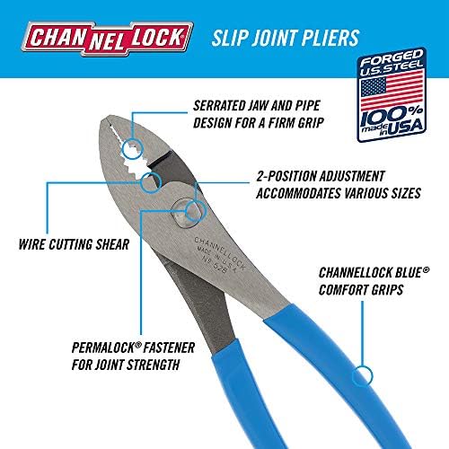 Channellock PC-2 Pro's Choice Plier Kit with Bonus Tool Tray for convenient storage,4-Piece 9-1/2 Inch Tongue&Groove,8-Inch Duty Slip Joint,8-Inch Long Noseand 7-Inch High Leverage Diagonal Cutter - Image 6