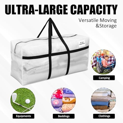Windyun 4 Pack 57 Gallon Extra Large Moving Bags XXL Heavy Duty Storage Bag - Image 4