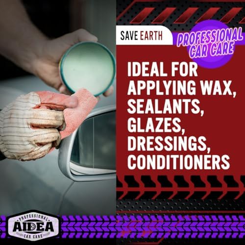 AIDEA Microfiber Applicator Pads-8 Pack, Car Wash Sponge, Pink - Image 2