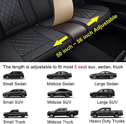 MIROZO Seat Covers Full Set, Leather Car Seat Covers for Sedan SUV Truck - Image 5