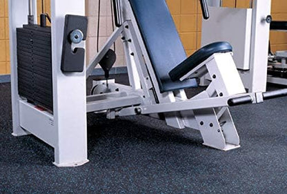 American Floor Mats 1/4in (7mm) Thick 10% Blue/Grey 4' x 8' Heavy Duty Rubber Rolls, Protective Exercise Mats, Home Gym Rubber Flooring - Image 3