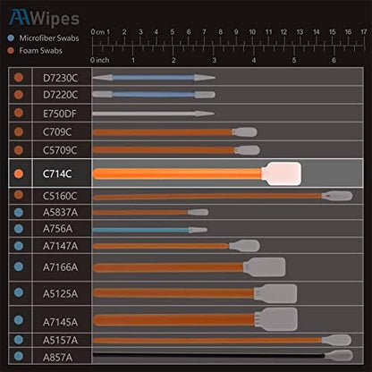 AAwipes Foam Swab Sticks (100 pcs Large Rectangular Foam Tips, 5.25", Orange) Cleanroom Cleaning Swab Sponge Stick for Inkjet Printer, Optical Instruments, Car Detailing - Image 3