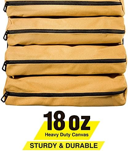 Terrev Tool Roll Up Bag - 18oz Heavy Duty Canvas - Motorcycle Tool Roll Pouch with 17 Pockets, Multi-Purpose Wrench Tool Organizer for Electrician - Image 2