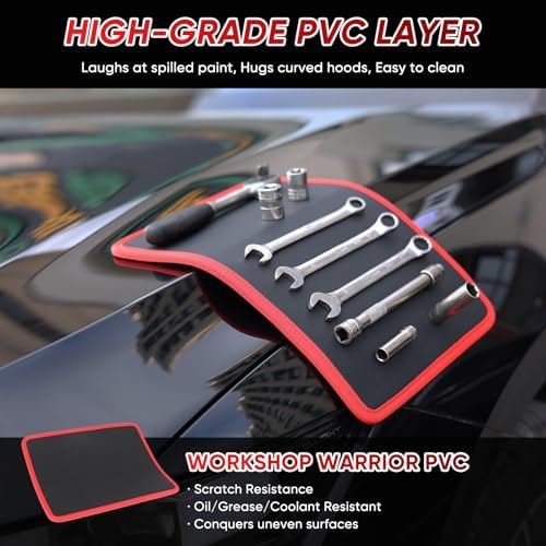Magnetic Tool Mat Set, Wristband, Pickup Tool & Mirror for Auto Repair - Image 3