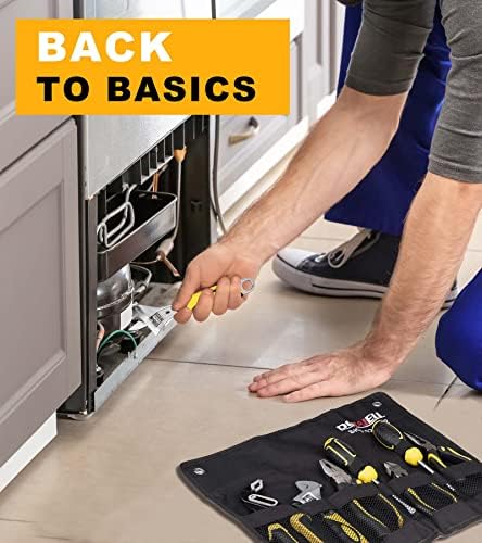 DOWELL 7-Piece Pliers Set - 10-Inch Groove Joint, 8-Inch Adjustable Wrench, Combination, 6-Inch Long Nose, Diagonal Cutting, Screwdrivers - Maintenance Tool Kit With Pouch - Image 7