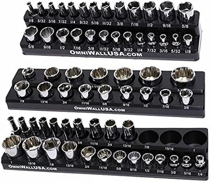 Magnetic SAE Standard Socket Holder Set Red - Image 3