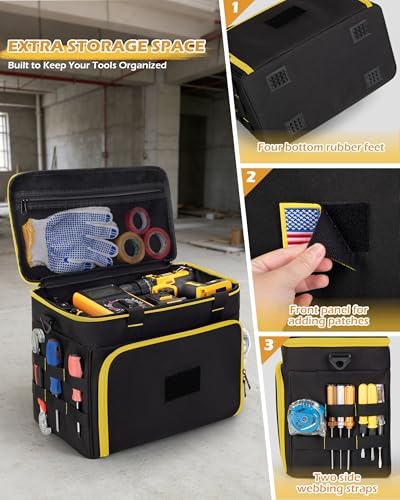 Marscamd 2 Layers Tool Bag with 3 Clear Window Removable Cases - Image 3