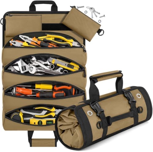 ANILD 13 Inch Regular Long Tool Bag Roll Up, Roll Up Tool Bag Organizer by ANILD