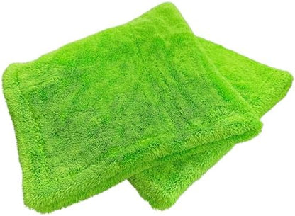 THOR GOAT 1800 Drying Towel (Green) – Premium Korean Microfiber Car Drying Towel – Ultra Plush Twist Loop Design – Super Absorbent, Lint-Free, 28x28, 1800 GSM – Professional Auto Detailing Towel - Image 3
