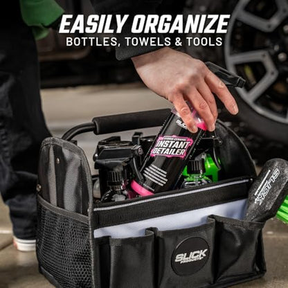 Slick Products Car Detailing Caddy & Organizer Tote - Heavy-Duty Storage - Image 5