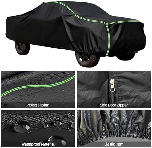 Pickup Covers Waterproof Full Truck Cover for Cars Outside, Upgraded 10-Layer Heavy Duty All-Weather Protection System, Windproof Snowproof UV Blocking Outdoor Car Cover,Up to 210-230 Inches - Image 6